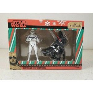 Star Wars Darth Vader Storm Trooper Hallmark Christmas Tree Ornaments NEW